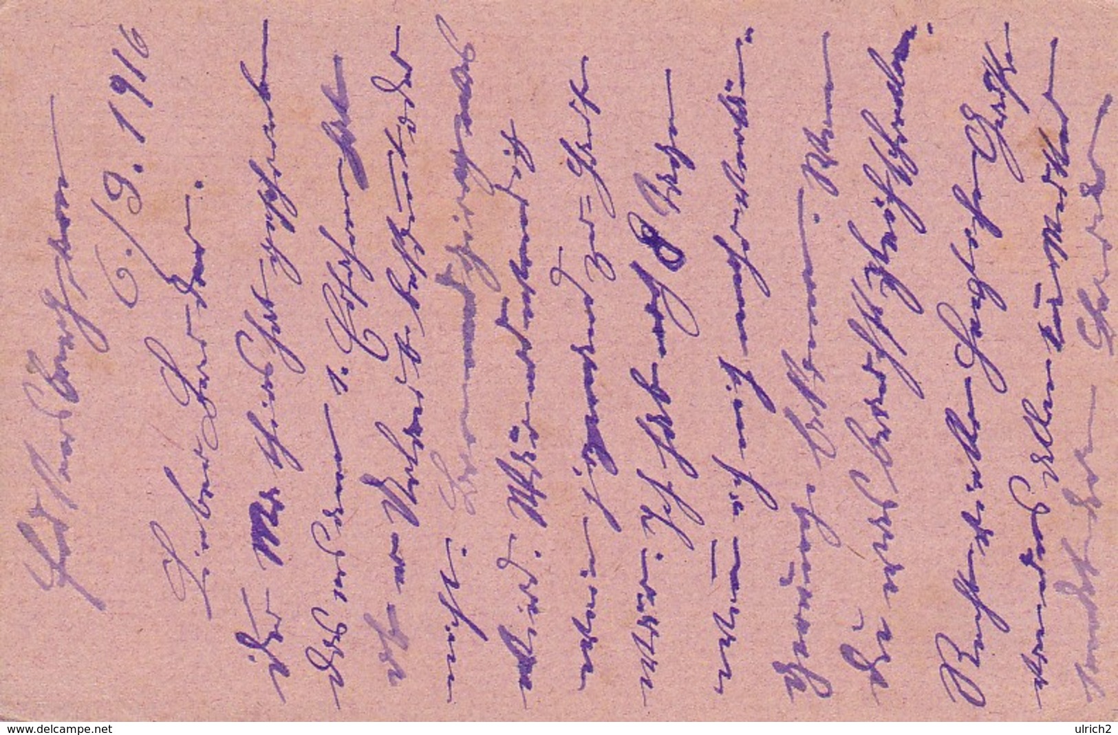 Feldpostkarte Riedau Nach Feldpost No. 215 - 1916 (35653) - Briefe U. Dokumente