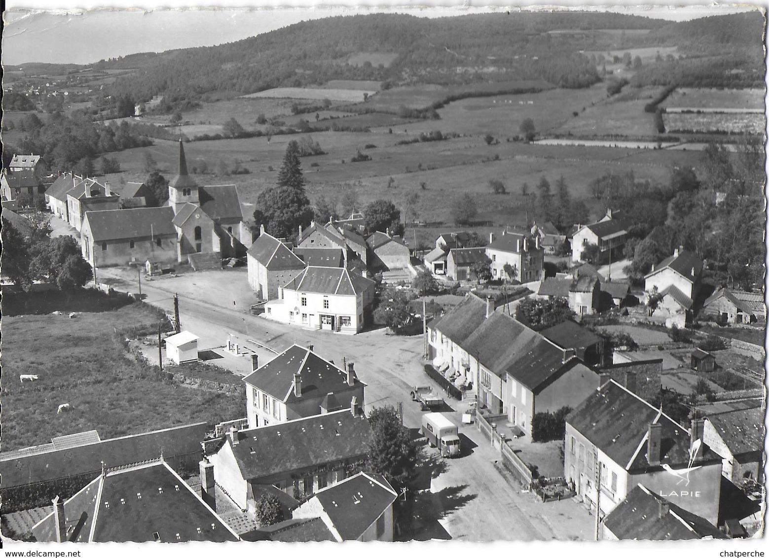 ALLIGNY-EN-MORVAN 58 NIÈVRE 4 EN AVION AU-DESSUS DE ... VUE GÉNÉRALE  EDIT. LAPIE - Other & Unclassified