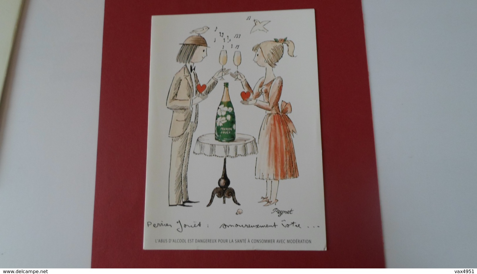 MENU CHAMPAGNE PERRIER JOUET  ILLUSTRATION PEYNET   ** A SAISIR *** - Menus