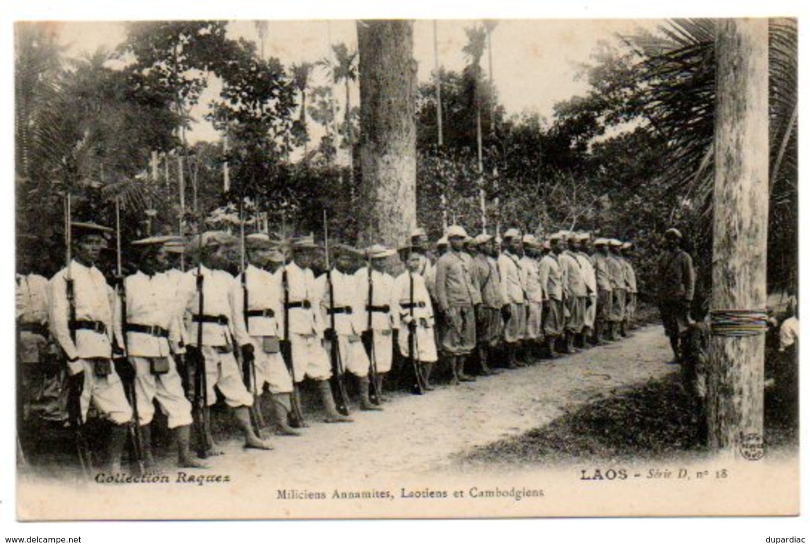 Asie / LAOS : Miliciens Annamites, Laotiens Et Cambodgiens. (Collection Raquez Série D, N° 18). - Laos