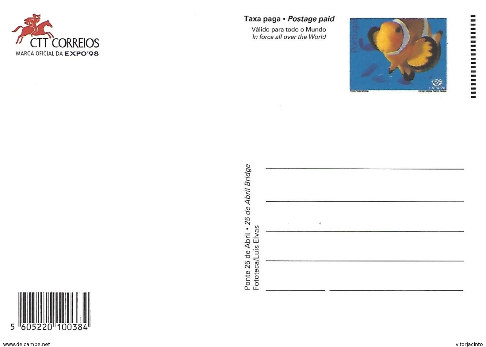 Entier Postaux De Tourisme - 25 De Abril Bridge (Lisboa) - Portugal - Postal Stationery