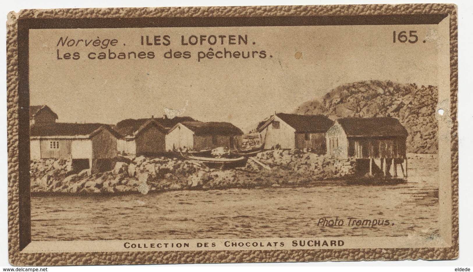 Image Pub Chocolat Suchard Lofoten Islands Morue Cod Fishermen Houses - Norvège