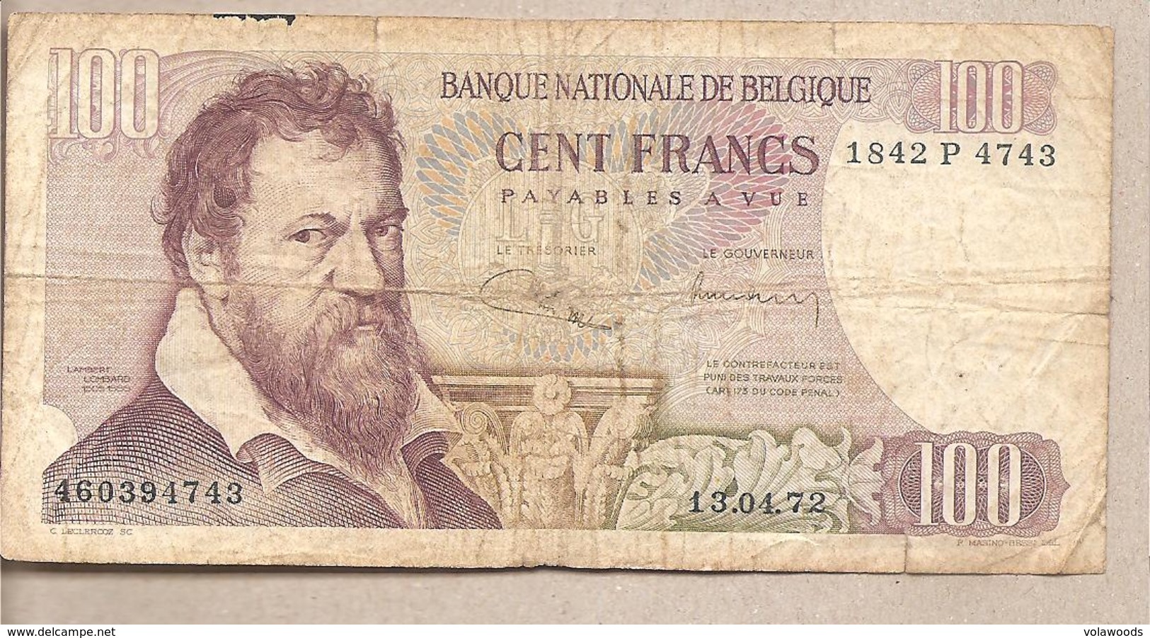 Belgio - Banconota Circolata Da 100 Franchi P-134b.10 - 1972 - 100 Francs