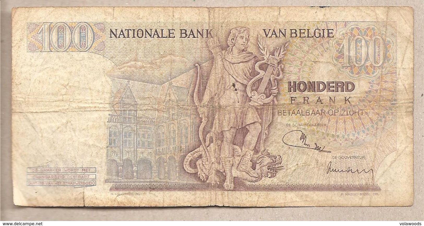 Belgio - Banconota Circolata Da 100 Franchi P-134b.10 - 1972 - 100 Francs