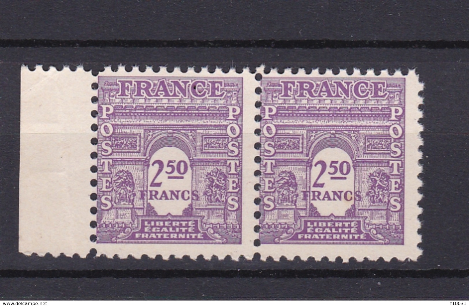 Timbre N°  626**  ( Bloc De 2) - 1944-45 Arc De Triomphe