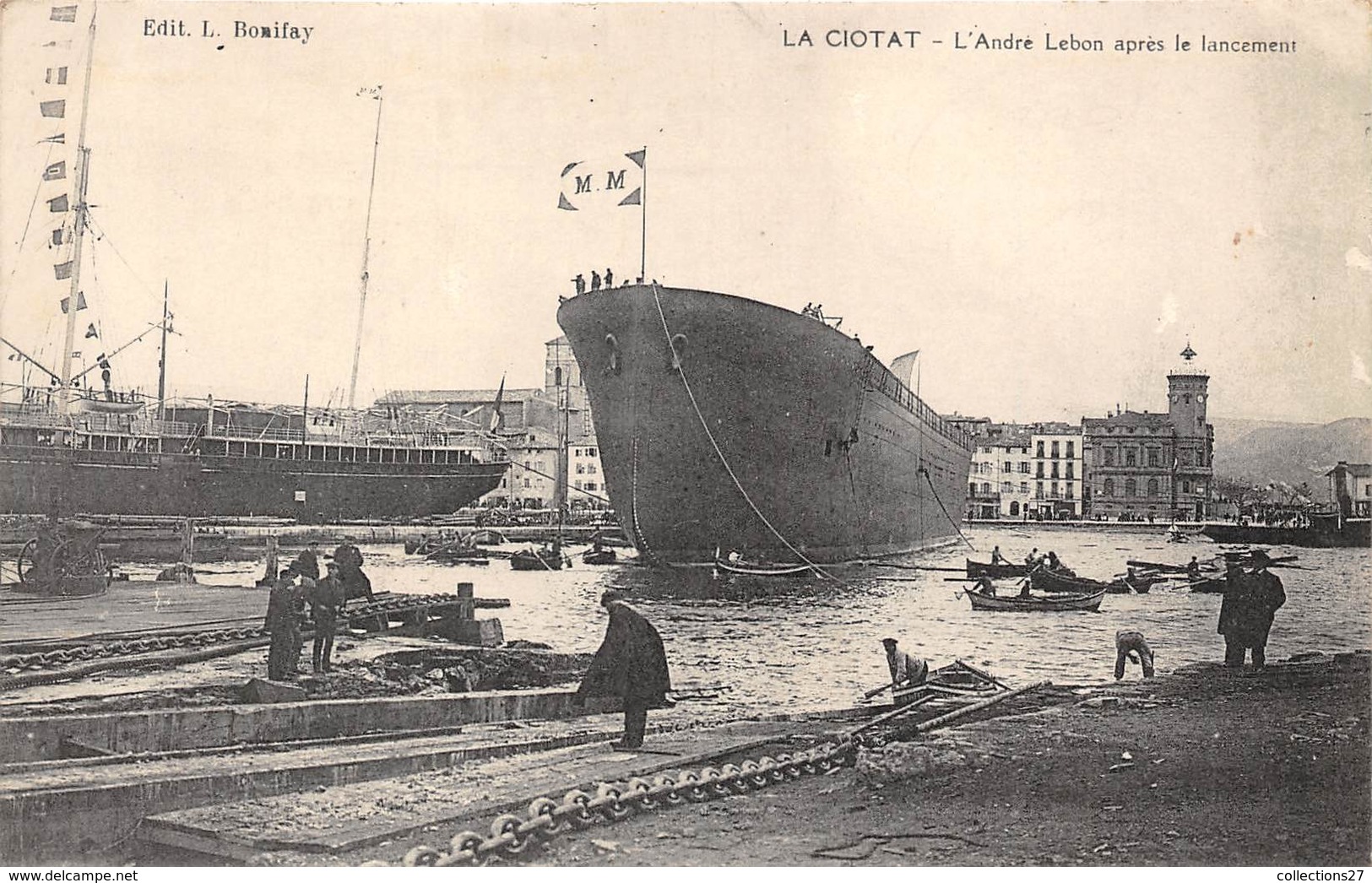 13-LA CIOTAT- L'ANDRE LEBON APRES LE LANCEMENT - La Ciotat