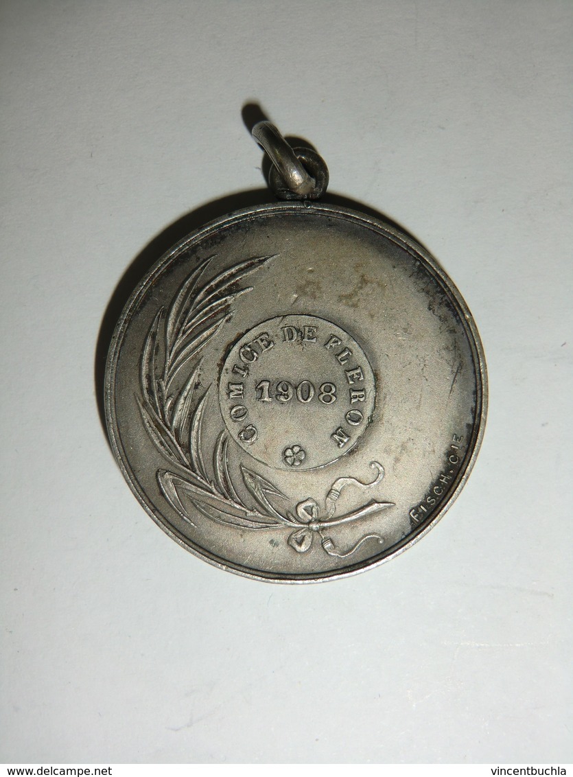 Médaille Belgique Comice De Fleron 1907 (Fisch Cie) - Profesionales / De Sociedad