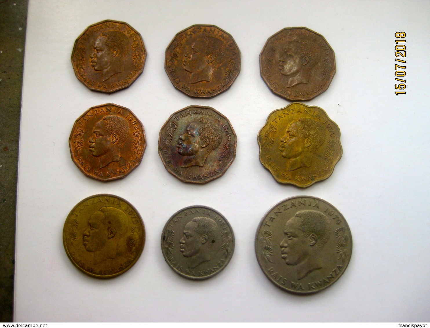 Tanzania: Lot De 16 Monnaies 1966 - 2014 - Tanzanía