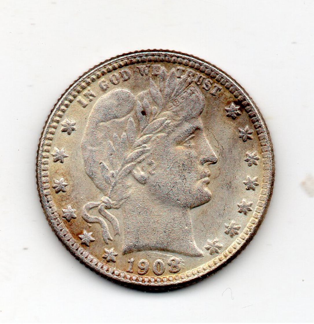 USA : 1/4 Dollar 1908 - 1892-1916: Barber