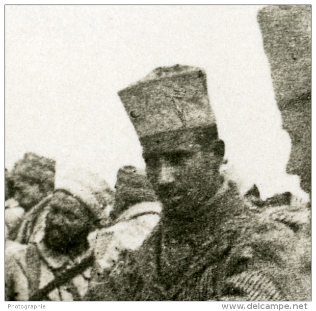 France WWI Sur Le Front Tirailleurs Marocains &amp; Algiériens Ancienne Photo 1917 - Guerre, Militaire
