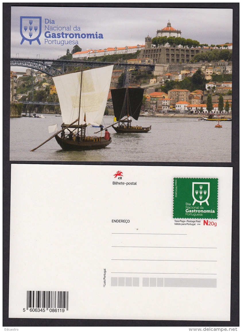 5.- PORTUGAL 2018 POSTAL STATIONERY - PORTUGUESE GASTRONOMY - Alimentación