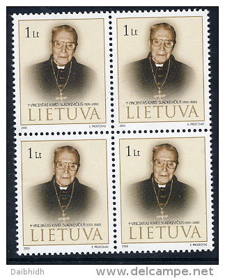 LITHUANIA 2003 Cardinal Sladkevicius Block Of 4  MNH / **.  Michel 827 - Lithuania