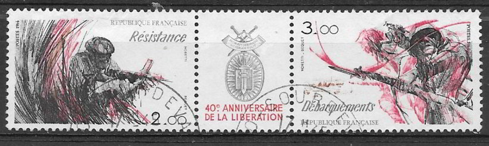 Francia 1984 40° Anniversario Della Liberazione. Serie Completa Usata - Usati