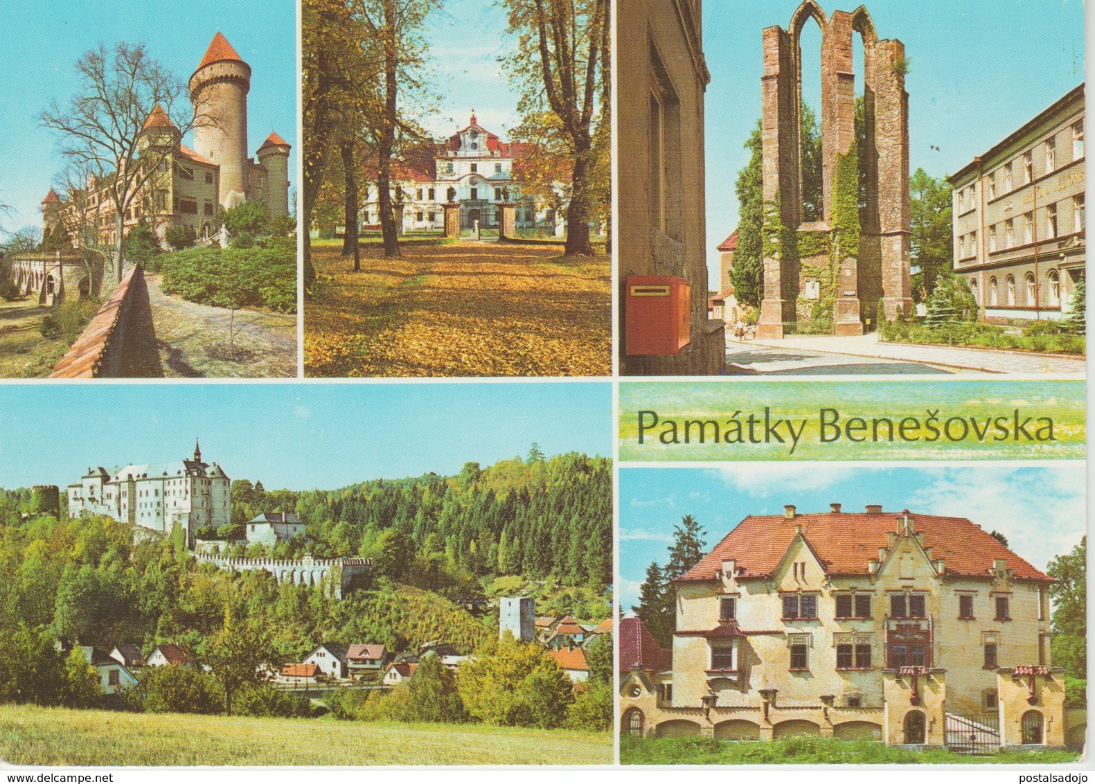 (CSK442) PAMATKY BENESOVSKA  CASTLE. CHATEAU . ... UNUSED - Tschechische Republik
