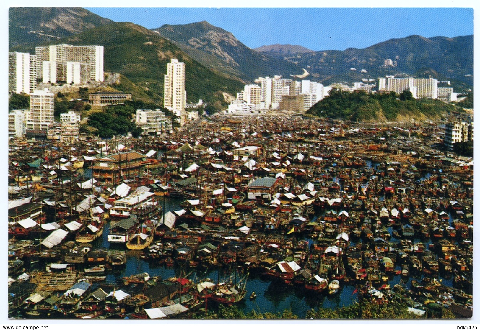 HONG KONG : BIRD'S EYE VIEW OF ABERDEEN (10 X 15cms Approx.) - China (Hong Kong)