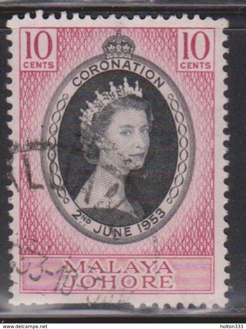 JOHORE Scott # 155 Used - QEII Coronation Issue - Johore