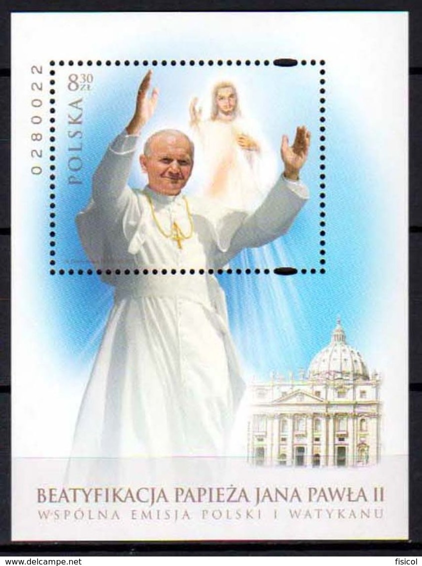 2011 - VATICANO-POLONIA, Beatificazione Di Giovanni Paolo II, Emissione Congiunta - MNH ** - Emissioni Congiunte