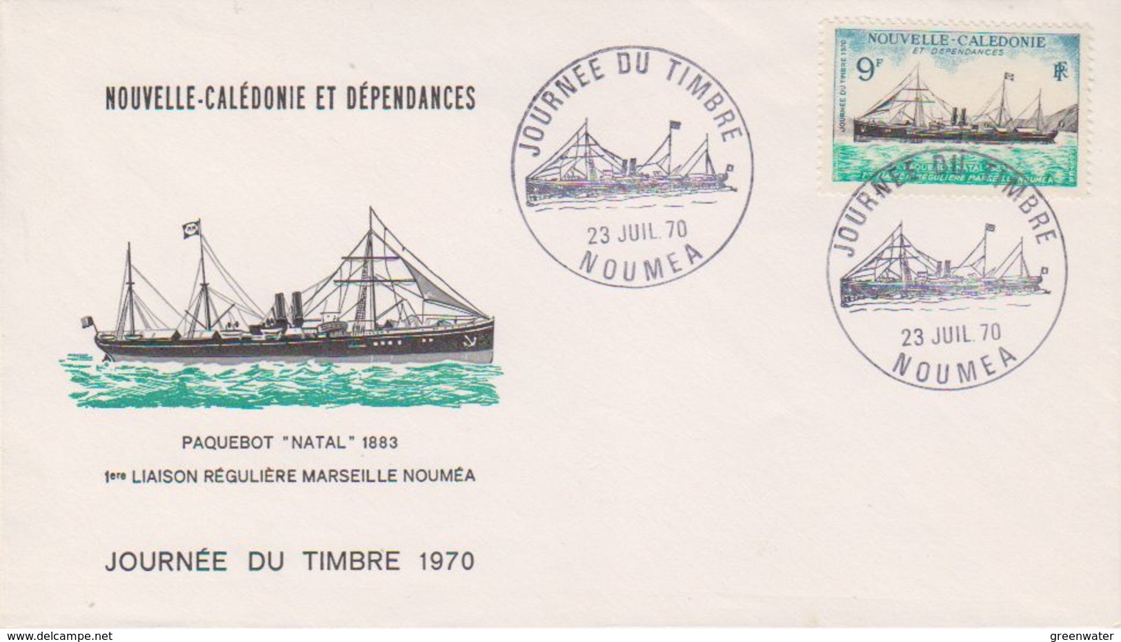 Nouvelle-Caledonie 1970 Journere Du Timbre / Paquebot Natal 1v FDC (39530) - FDC