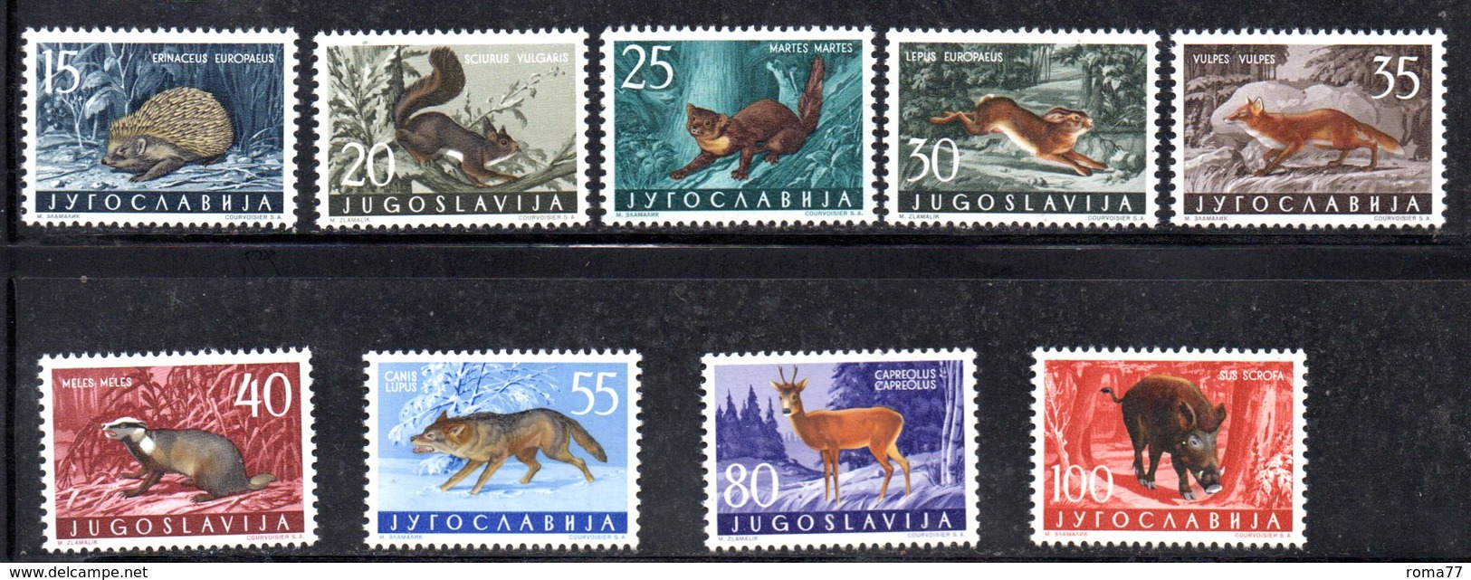 YUG91A - YUGOSLAVIA 1960,  Serie Unificato N. 818/826  ***  Fauna 4 - Nuovi