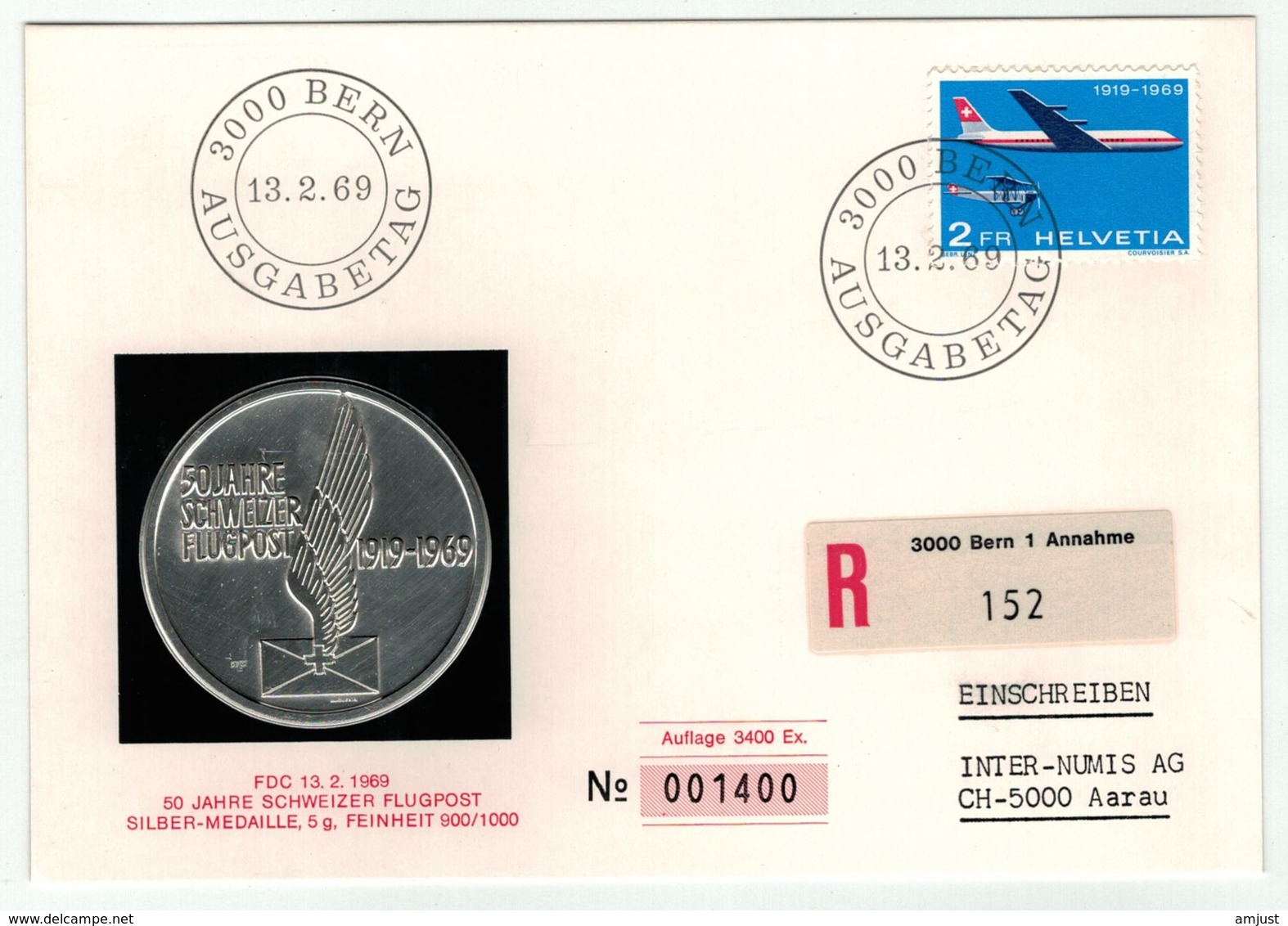 Suisse // Schweiz // Switzerland // Poste Aérienne // 50 Jahre Schweizer Flugpost (carte) - Autres & Non Classés