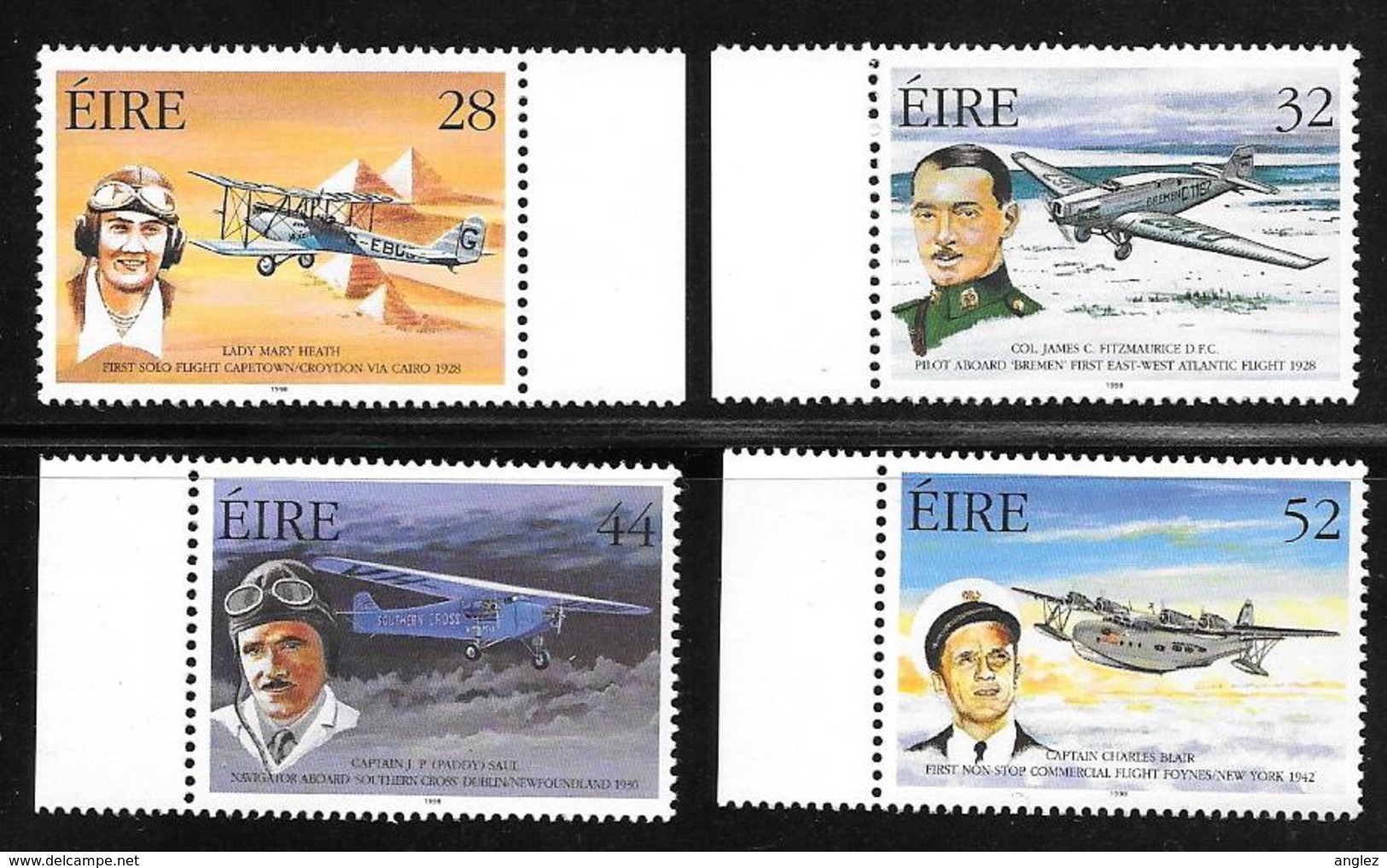 Ireland / Eire - 1998 Pioneers Of Irish Aviation - 4v MNH - Neufs