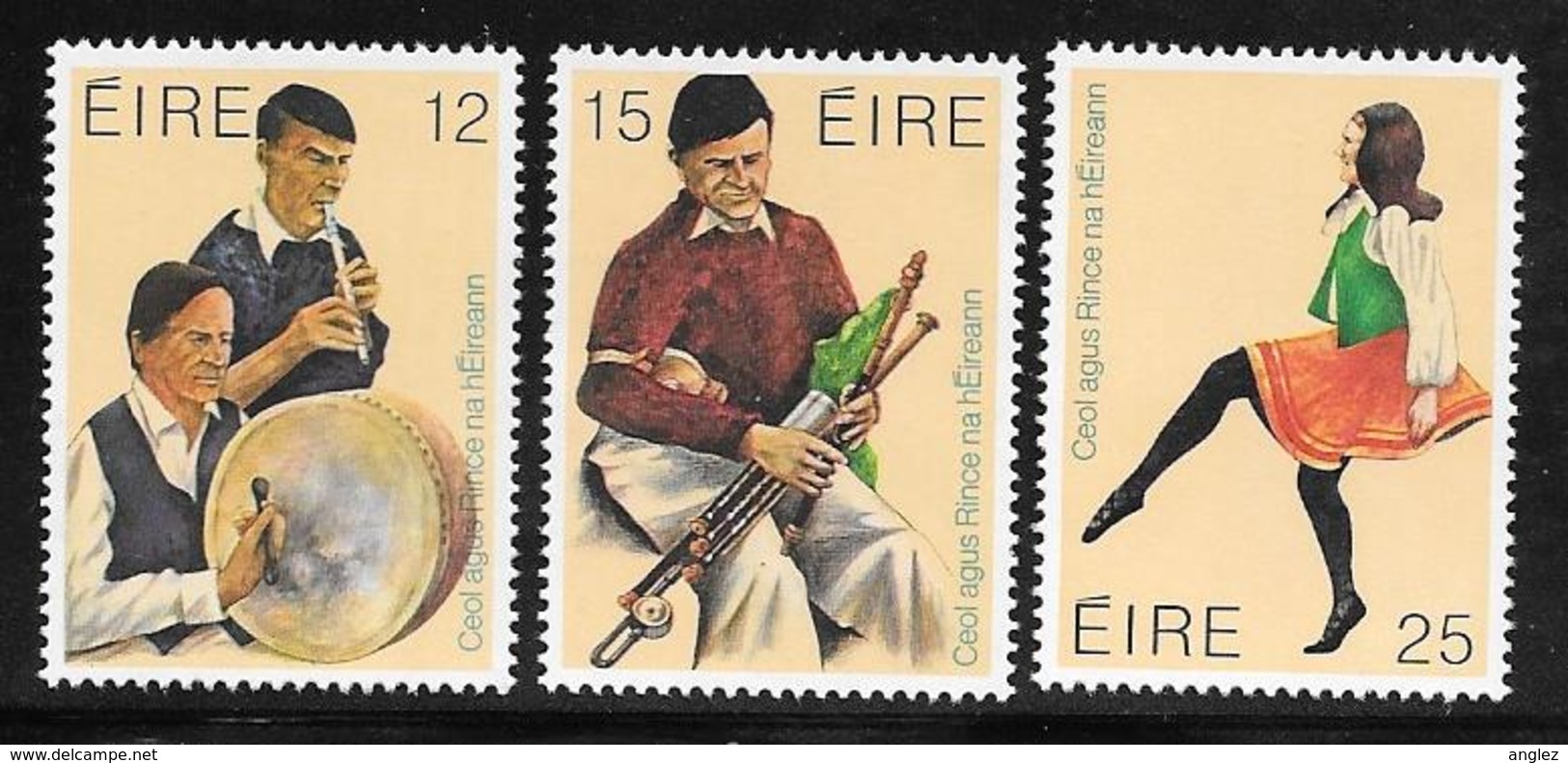 Ireland / Eire - 1980 Traditional Music & Dance - 3v MNH - Neufs