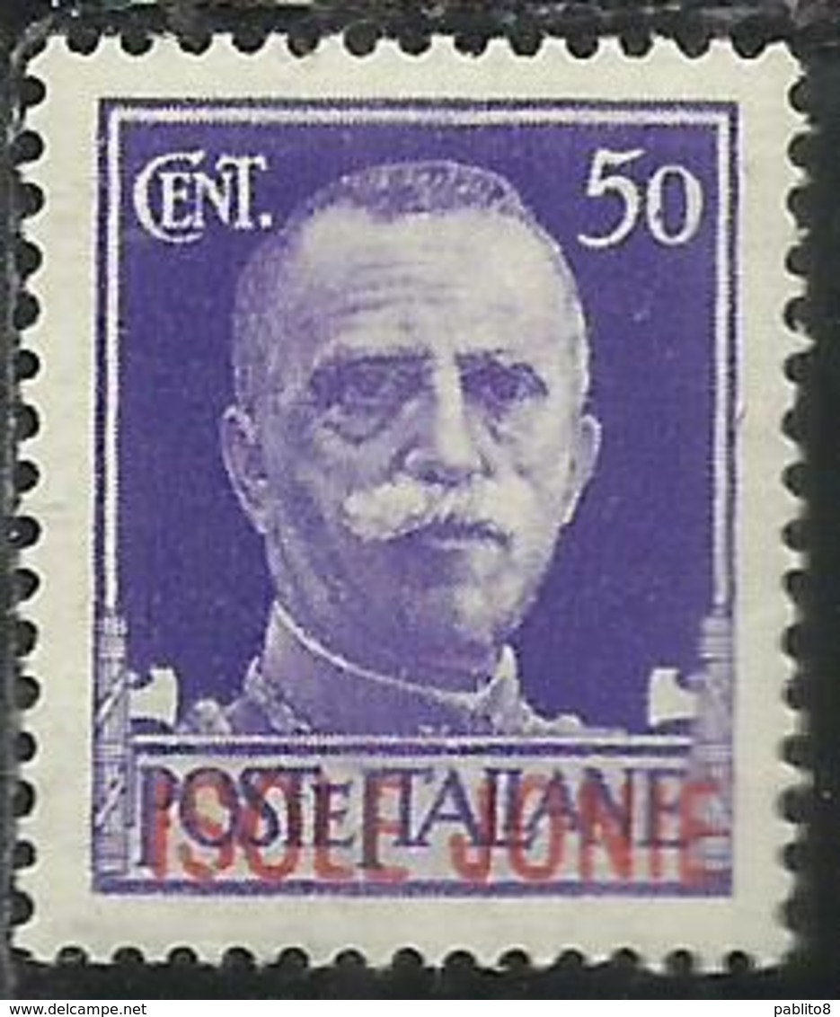 ISOLE JONIE 1941 SOPRASTAMPATO D'ITALIA ITALY OVERPRINTED CENT. 50c MNH - Ionische Eilanden