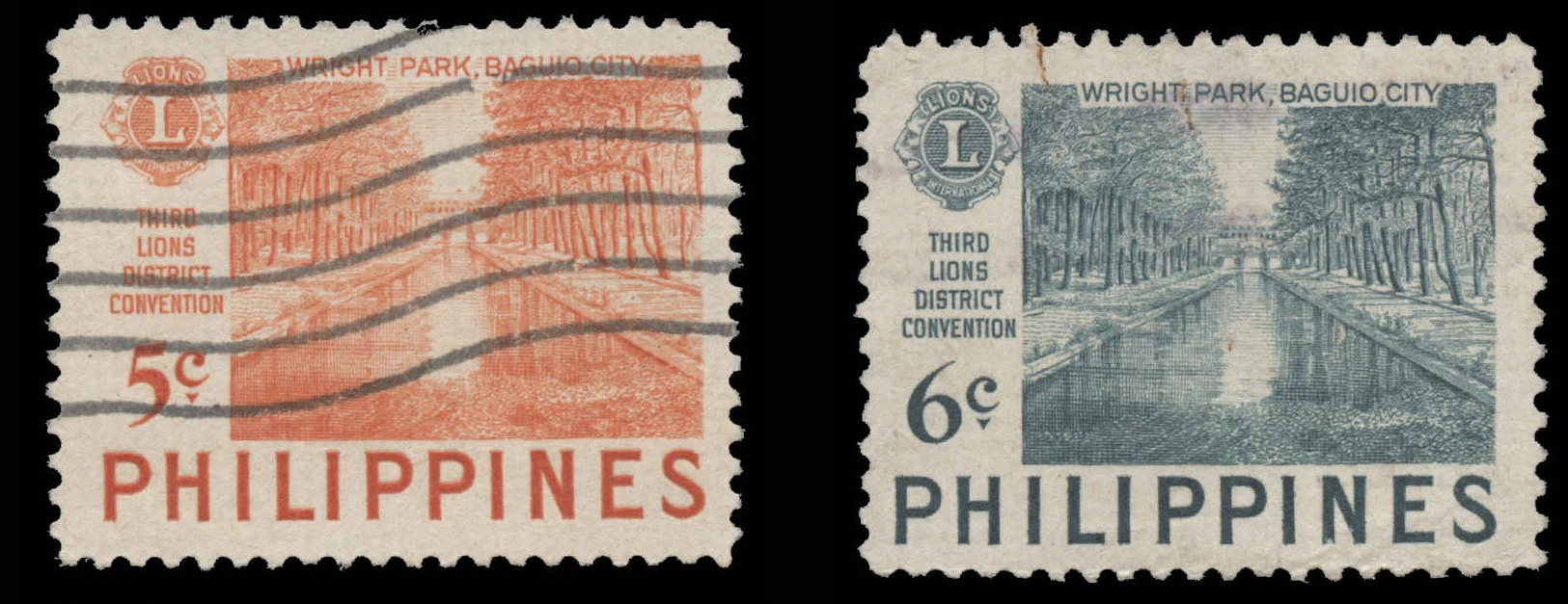 Philippines Scott # 582-583, Set Of 2 (1952) Wright Park (Baguio City), Used - Philippines