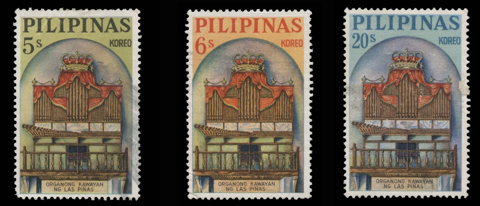 Philippines Scott # 903-905, Set Of 3 (1964) Bamboo Organ, Used - Philippines