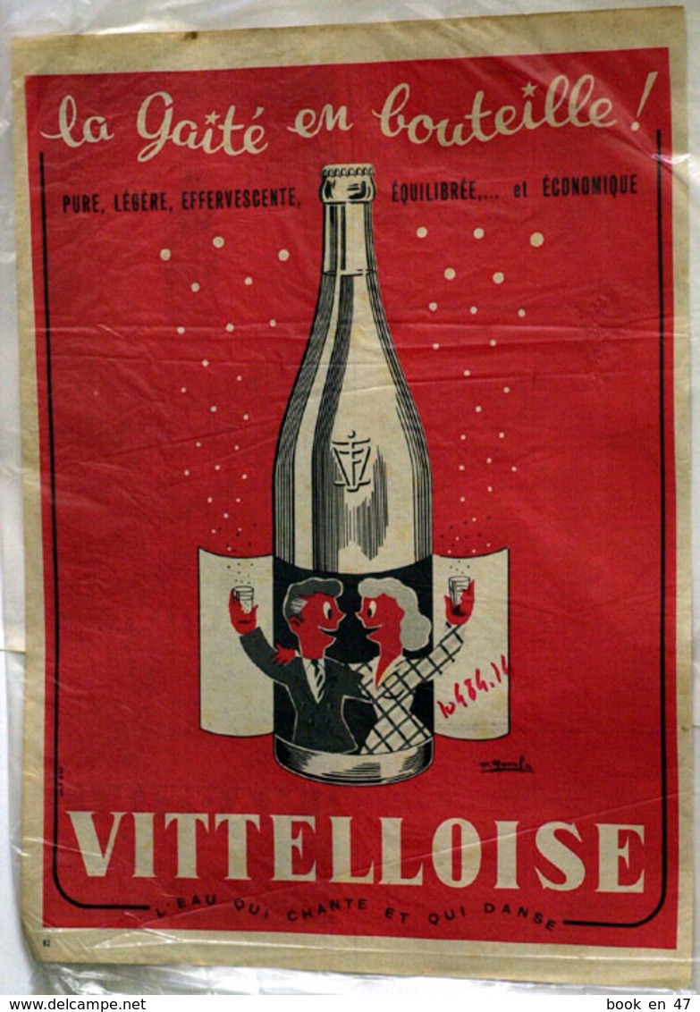 {10484,14} Publicité " Vittelloise ", Du Paris Match N° 290 (1954).  " En Baisse " - Advertising