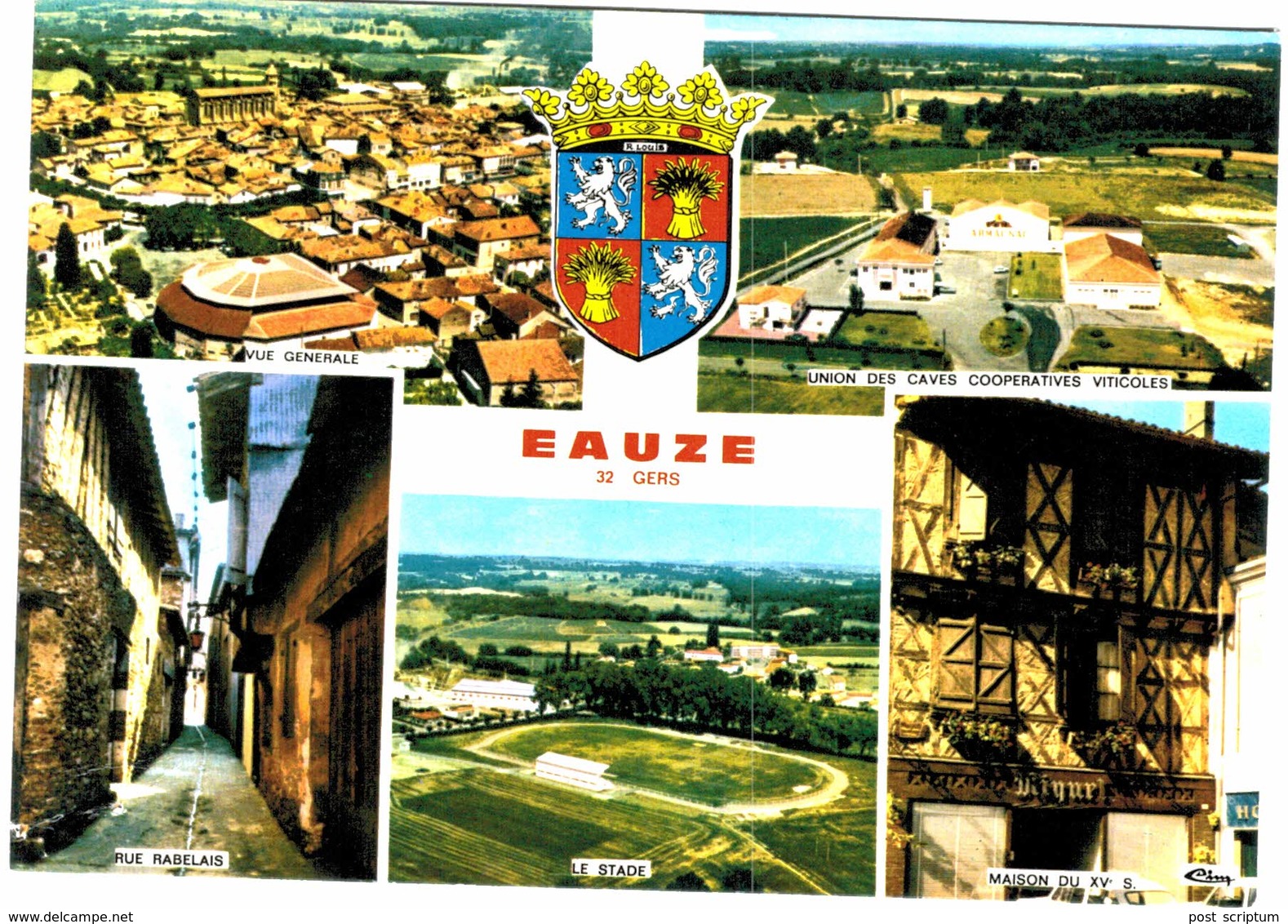 Eauze Vue Générale - Union Des Caves Coopératives Viticoles - Rue Rabelais - Stade VOIR ETAT - Autres & Non Classés