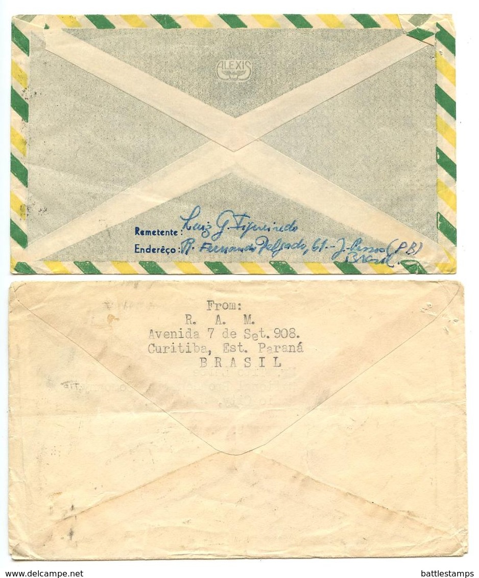 Brazil 1940‘s 2 Covers To New York, NY - National Broadcasting Company - Covers & Documents