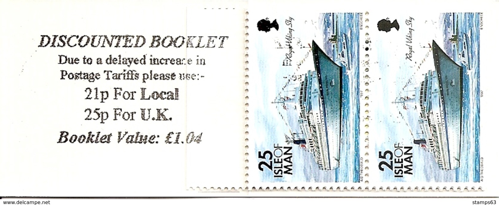 MAN, ISLE OF, 1997, Booklet 45a, Ships Imprint £ 1.04 - Isle Of Man