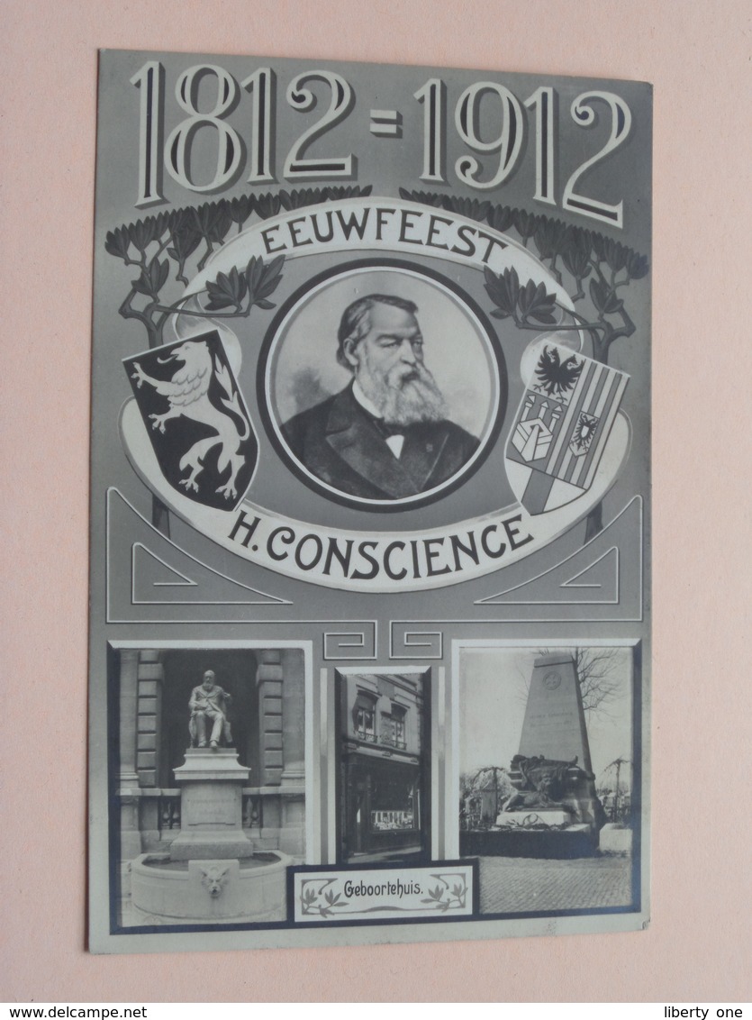 Eeuwfeest H. CONSCIENCE 1812 - 1-12 ( Geboortehuis ) Anno 19?? ( Zie Foto's ) ! - Ecrivains