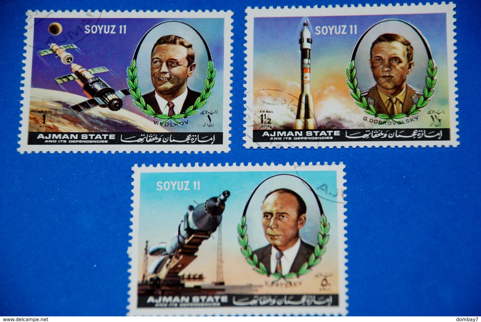 Space - Soyuz 2 - Salyut - Spacecraft Volkov, Dobrovolsky Complete Set Of 3 - Verzamelingen