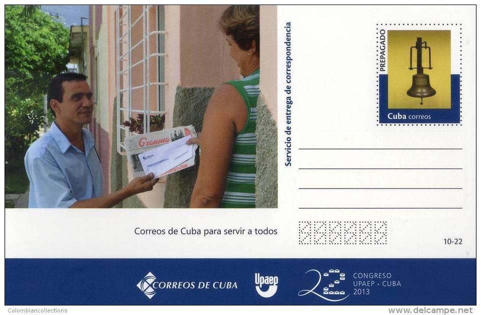 Lote TP10, Cuba, 2013, Entero Postal, Postal Stationary, Upaep, Servicio De Entrega De Correspondencia, Mail, Post Card - Maximum Cards