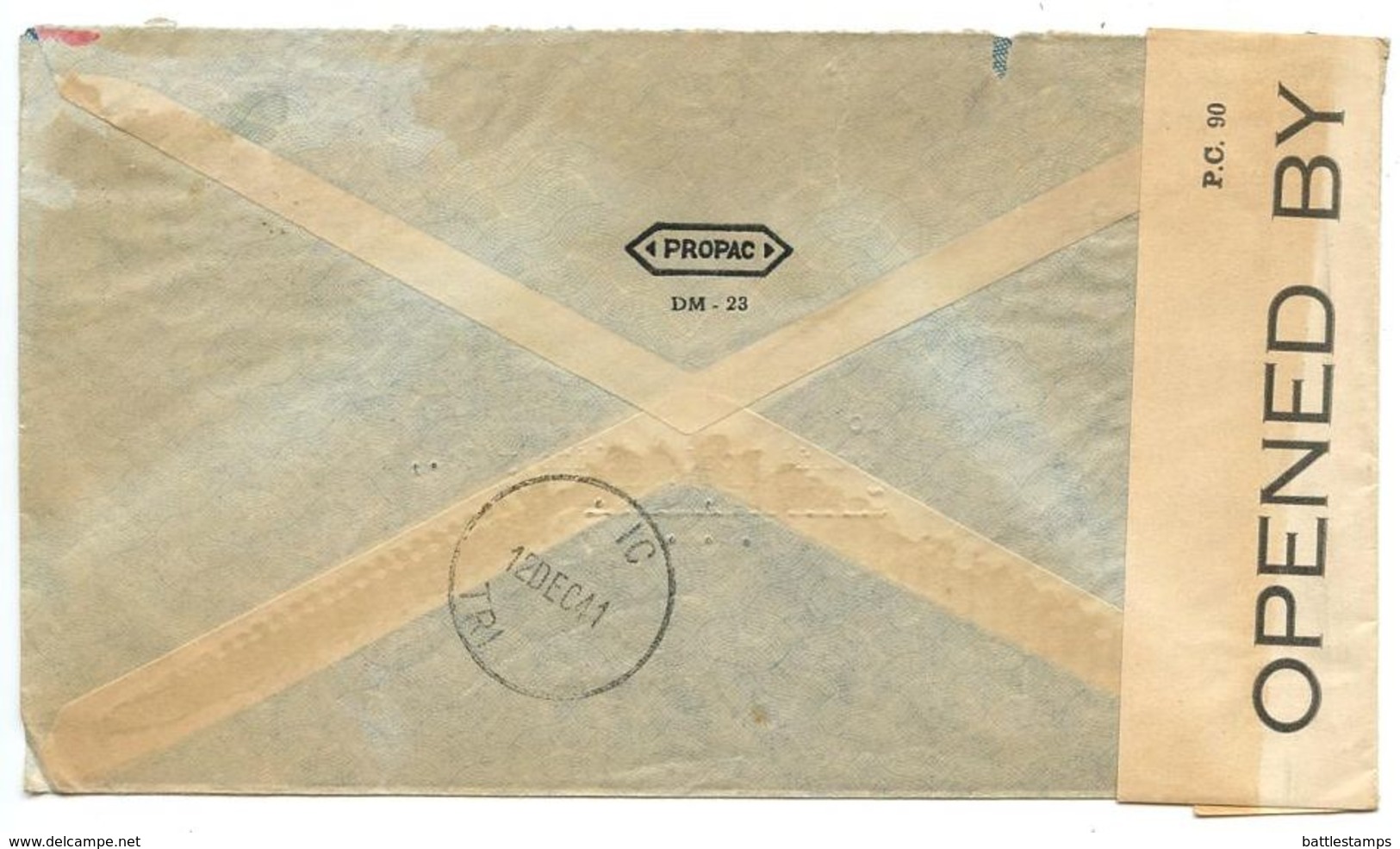 Brazil 1941 Censor Cover Rio, PROPAC To Cleveland OH Euclid Road Machinery Co. - Covers & Documents