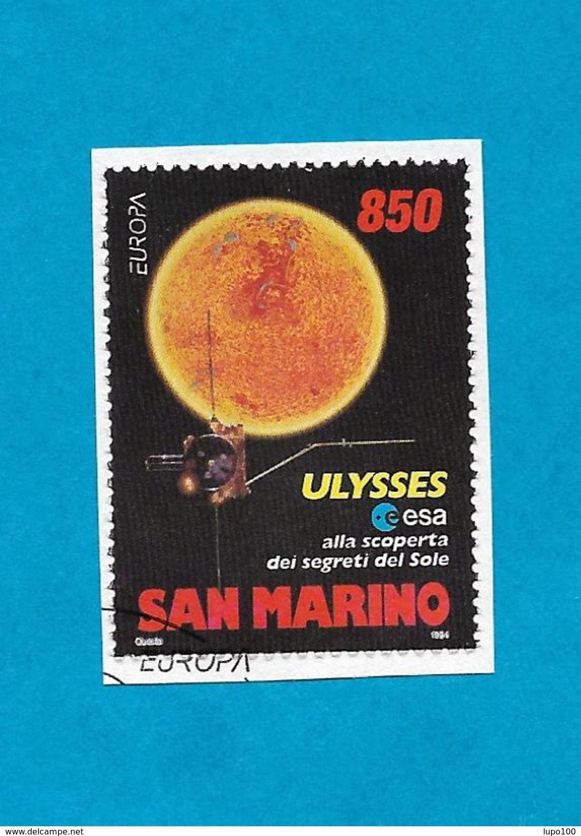 1994 SAN MARINO FRANCOBOLLO USATO STAMP USED - EUROPA CEPT ASTRONOMIA IL SOLE 850 LIRE - - Usati