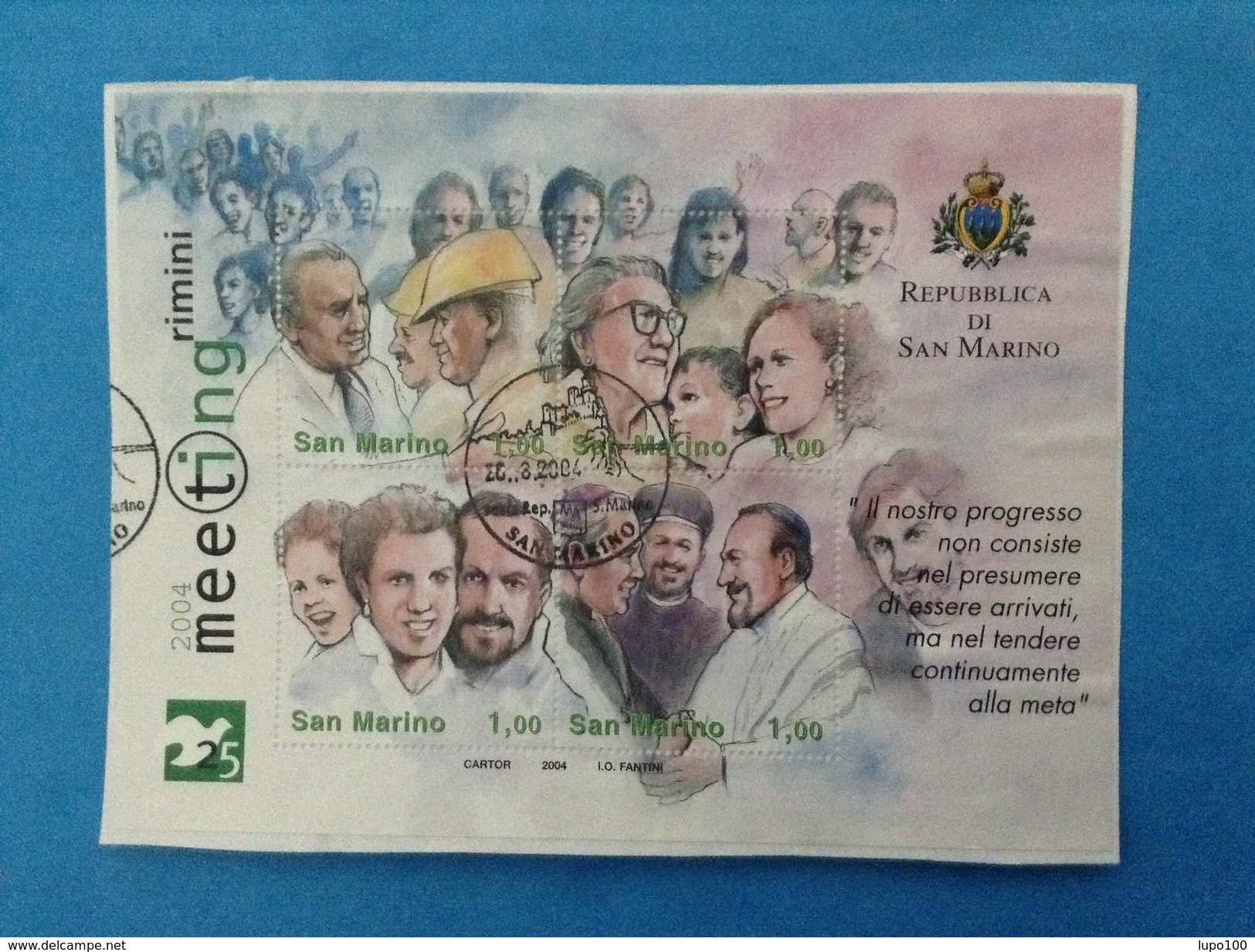 2004 SAN MARINO FOGLIETTO USATO STAMPS USED - MEETING RIMINI - - Usati