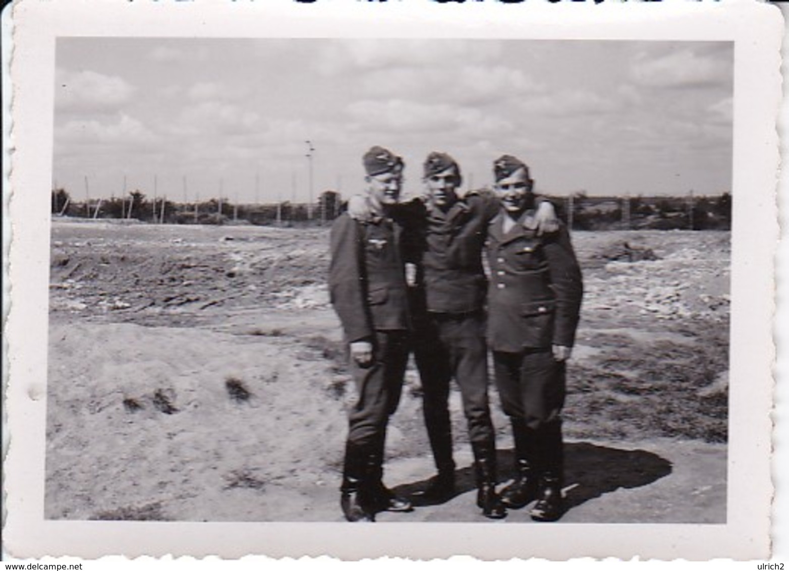 Foto 3 Junge Deutsche Soldaten  - 2. WK - 7,5*5,5cm (35700) - Krieg, Militär