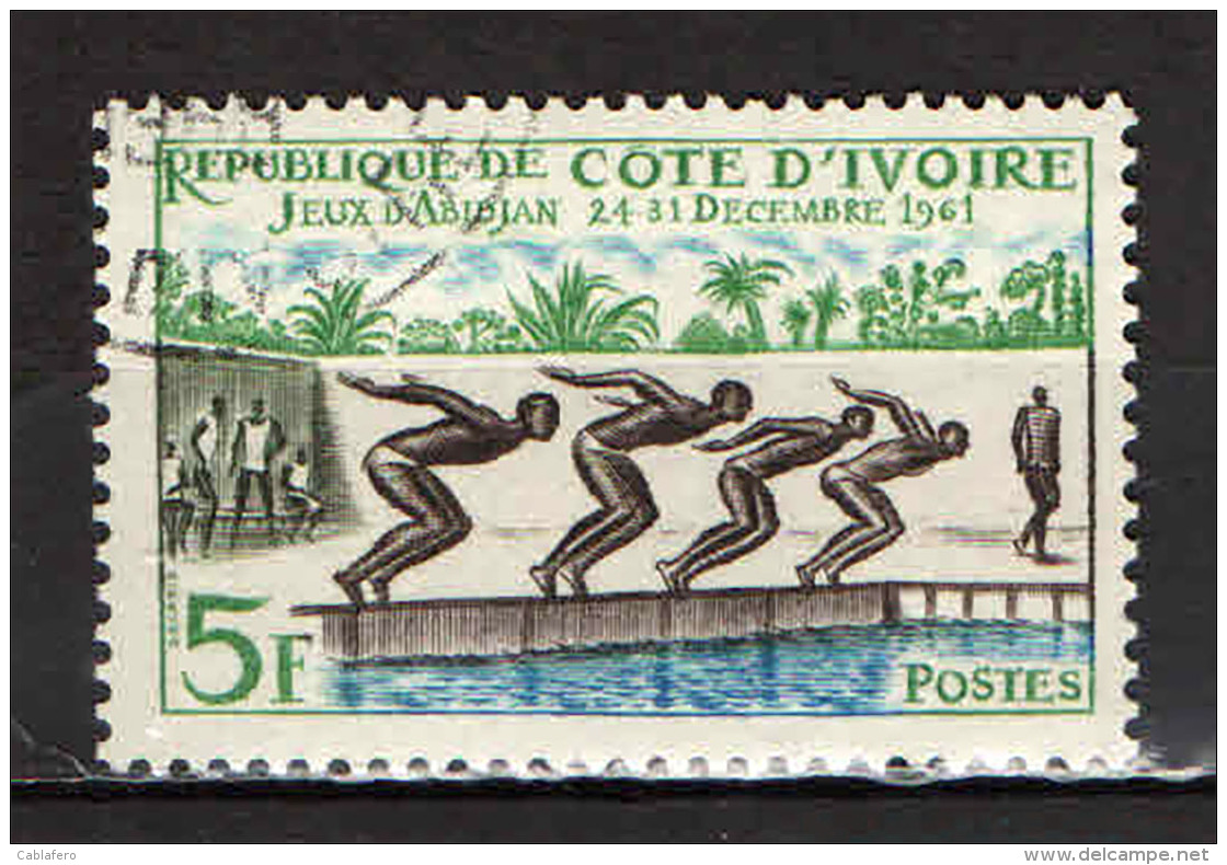 COSTA D'AVORIO - 1961 - GIOCHI SPORTIVI DI ABIDJAM - USATO - Costa D'Avorio (1960-...)