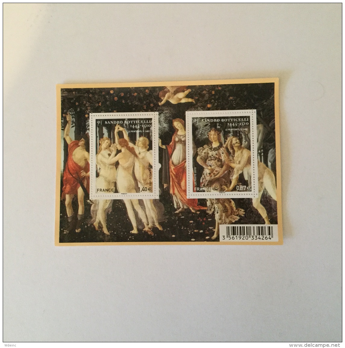 FRANCE 2010 Serie Artistique. Sandro Botticelli Peintre Italien Feuillet-M/S Superbe-MUH YvF4518 - Blocs Souvenir