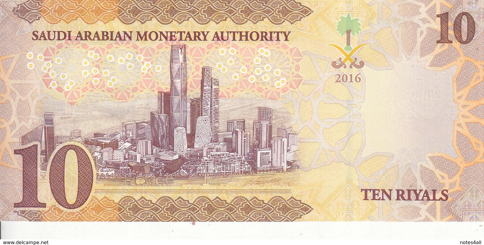 SAUDI ARABIA 10  RIYAL 2016 1438 P-new KING SALMAN AU/UNC NEW */* - Arabie Saoudite