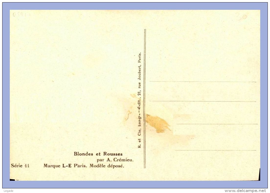 CPA - Illustration De Charme (Crémieux) - 41. Blondes Et Rousses - Women