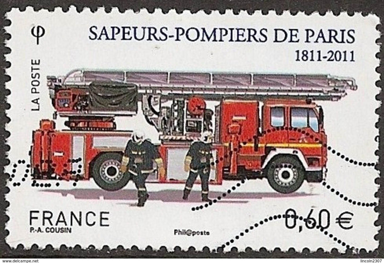 LSJP FRANCE FIRE TRUCK 2011 - Used Stamps