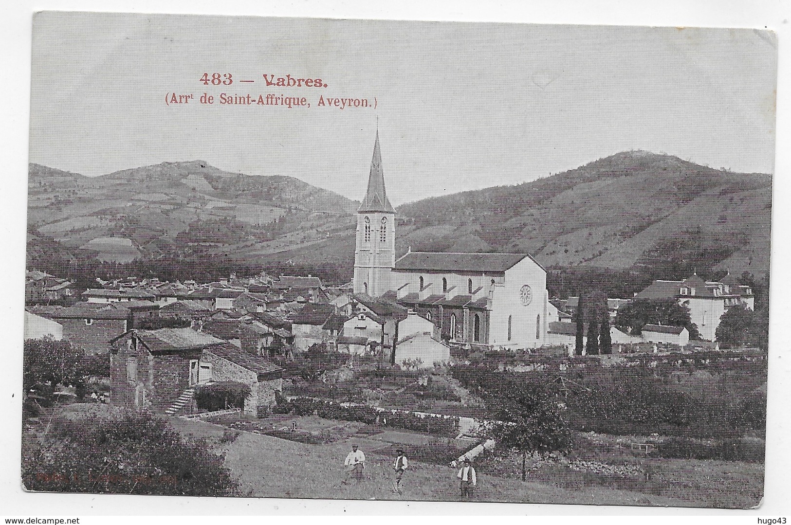 VABRES - N° 483 - VUE GENERALE AVEC PERSONNAGES - CPA NON VOYAGEE - Vabres