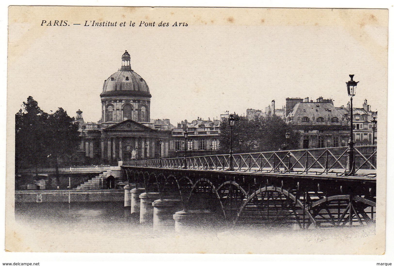 Cpa PARIS L ' Institut Et Le Pont Des Arts - La Seine Et Ses Bords