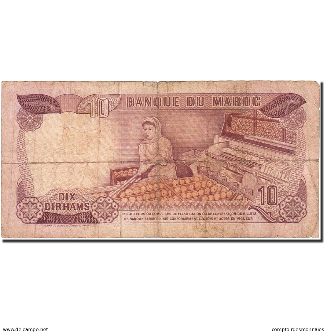 Billet, Maroc, 10 Dirhams, 1970, 1970, KM:57a, B - Marocco