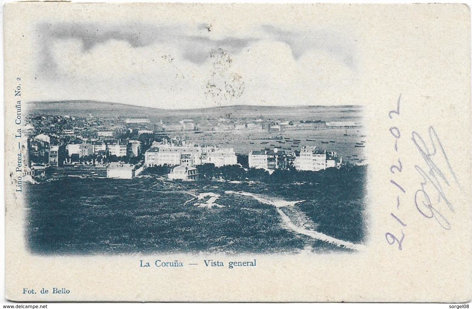 Espagne LA CORUNA Vista Général 1902 - La Coruña