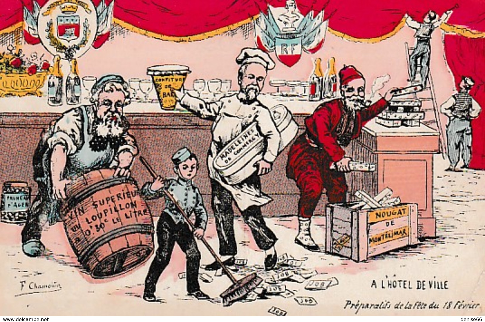 RÉVOLUTION De FÉVRIER 1848 - Carte Postale Humoristique - "A L'Hôtel De Ville - Préparatifs De La Fête Du 18 Février" - Documents Historiques